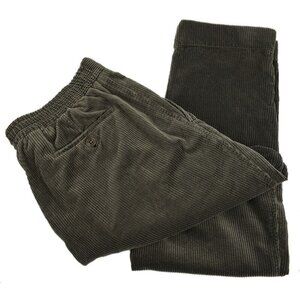 POLO by RALPH LAUREN Battleship Gray Single Pleat Cotton Cord Pants 33 30 NWT